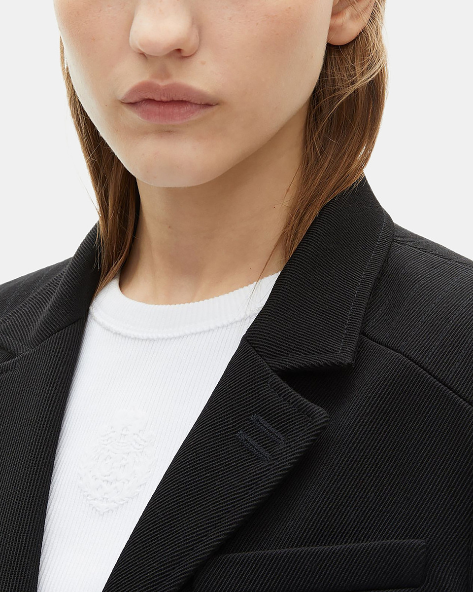 Long black wool coat