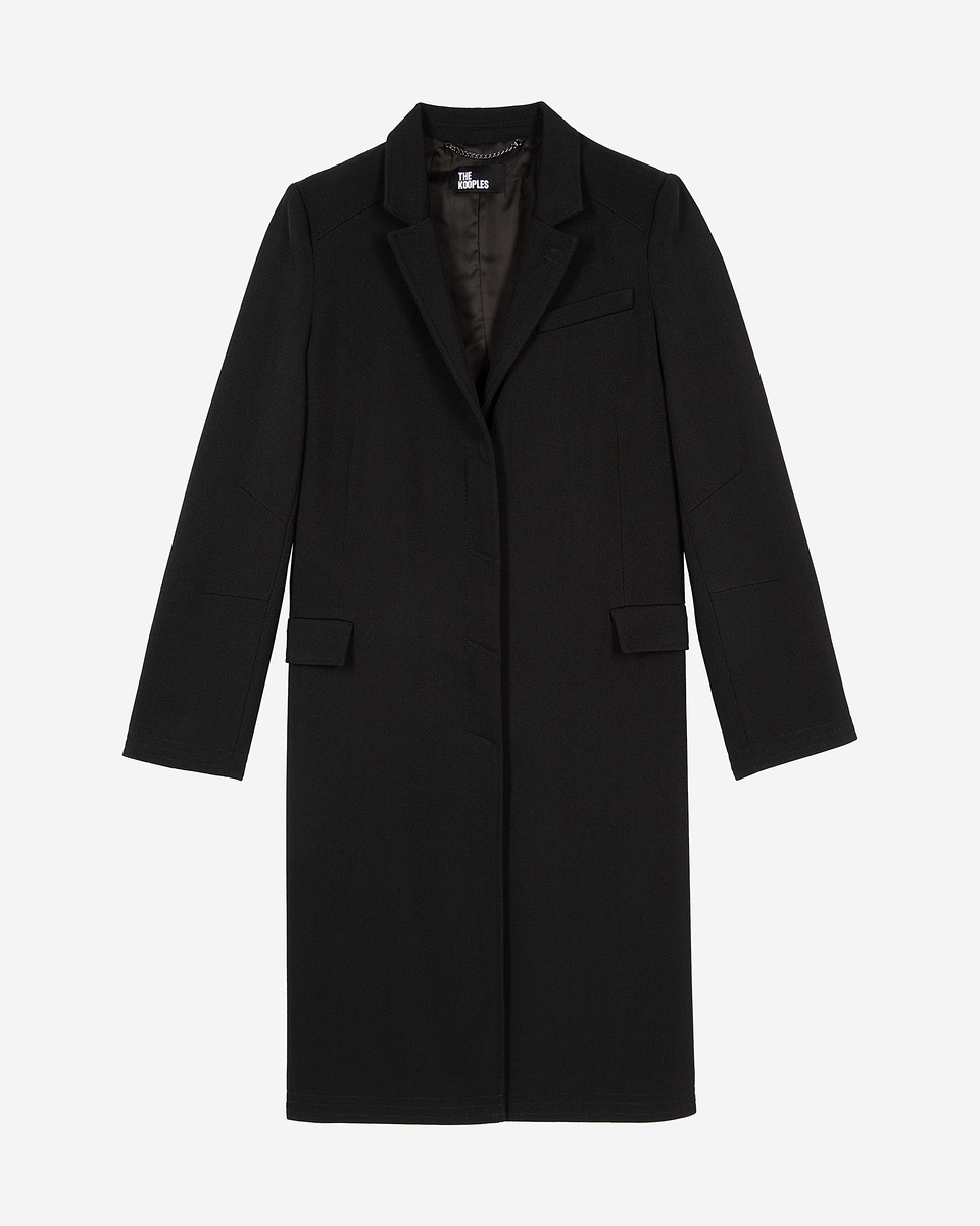 Long black wool coat