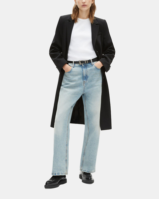 Long black wool coat