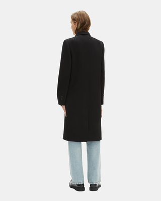 Long black wool coat
