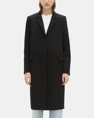 Long black wool coat