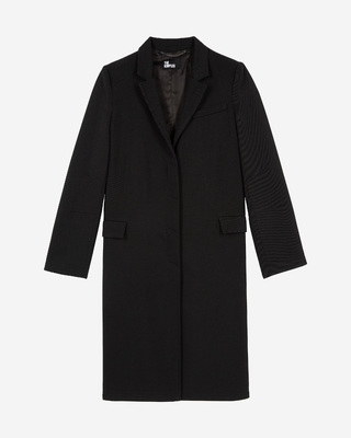 Long black wool coat