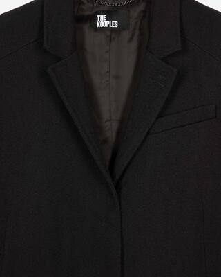 Long black wool coat