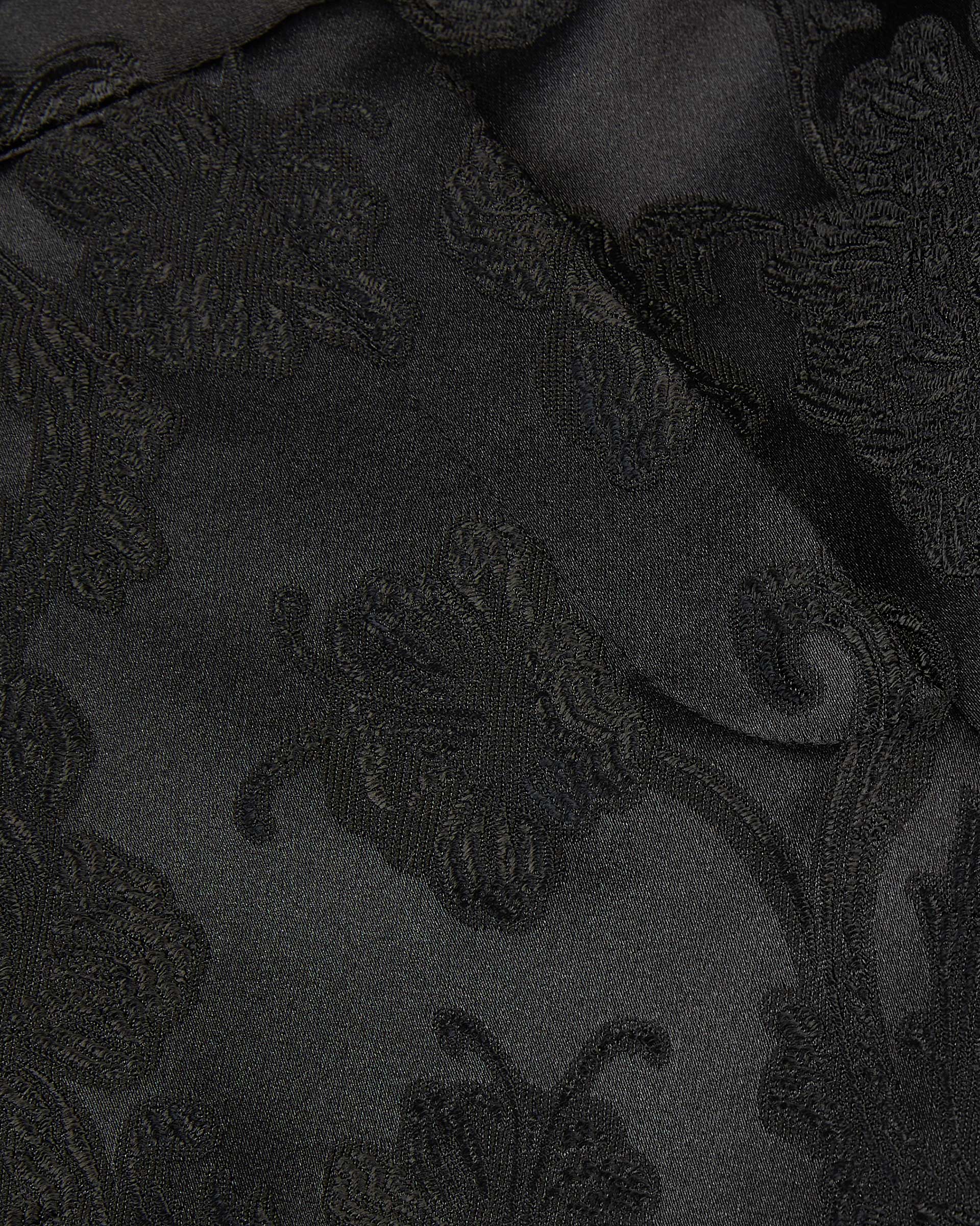 Black floral suit trousers