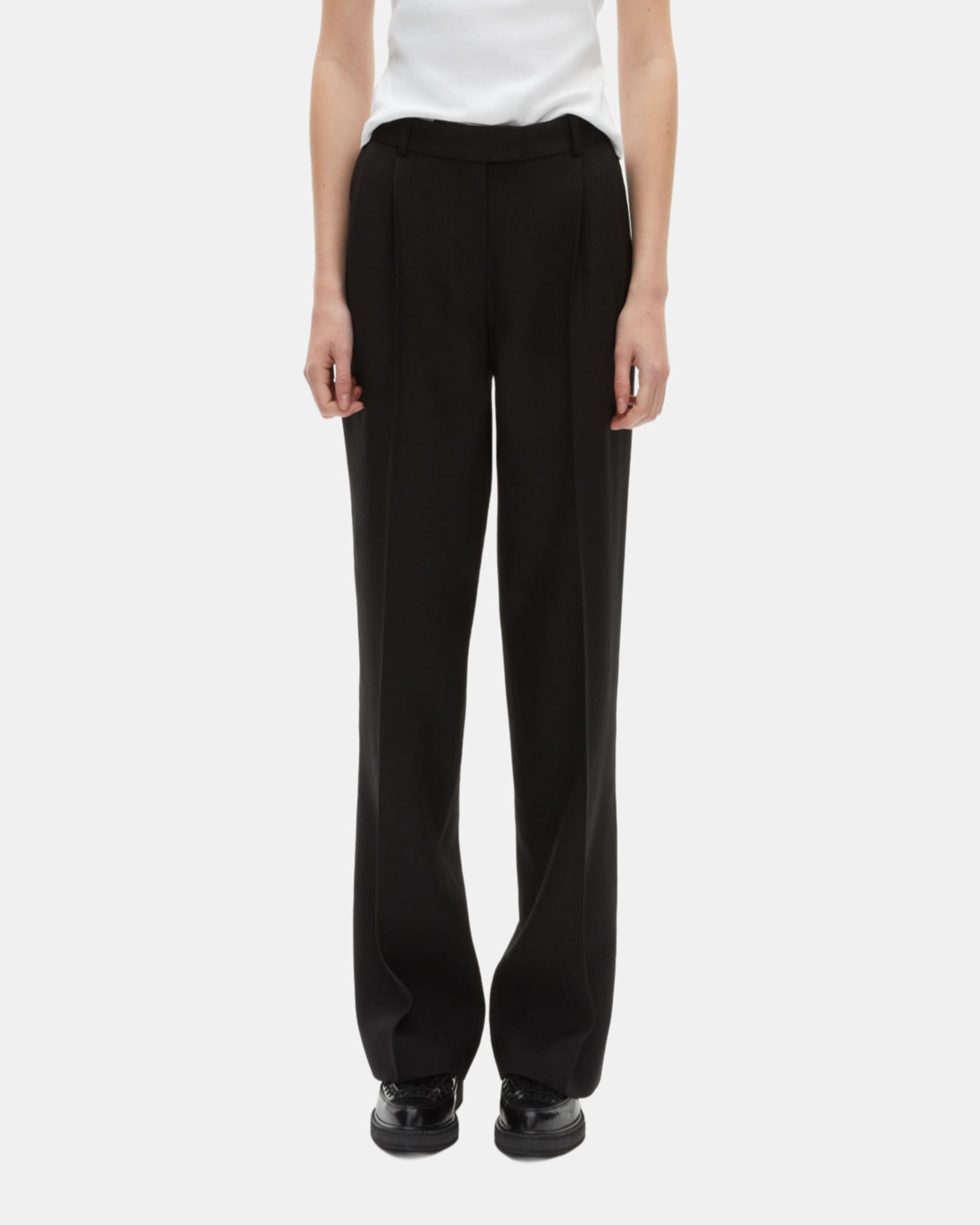 Black wide-leg pants