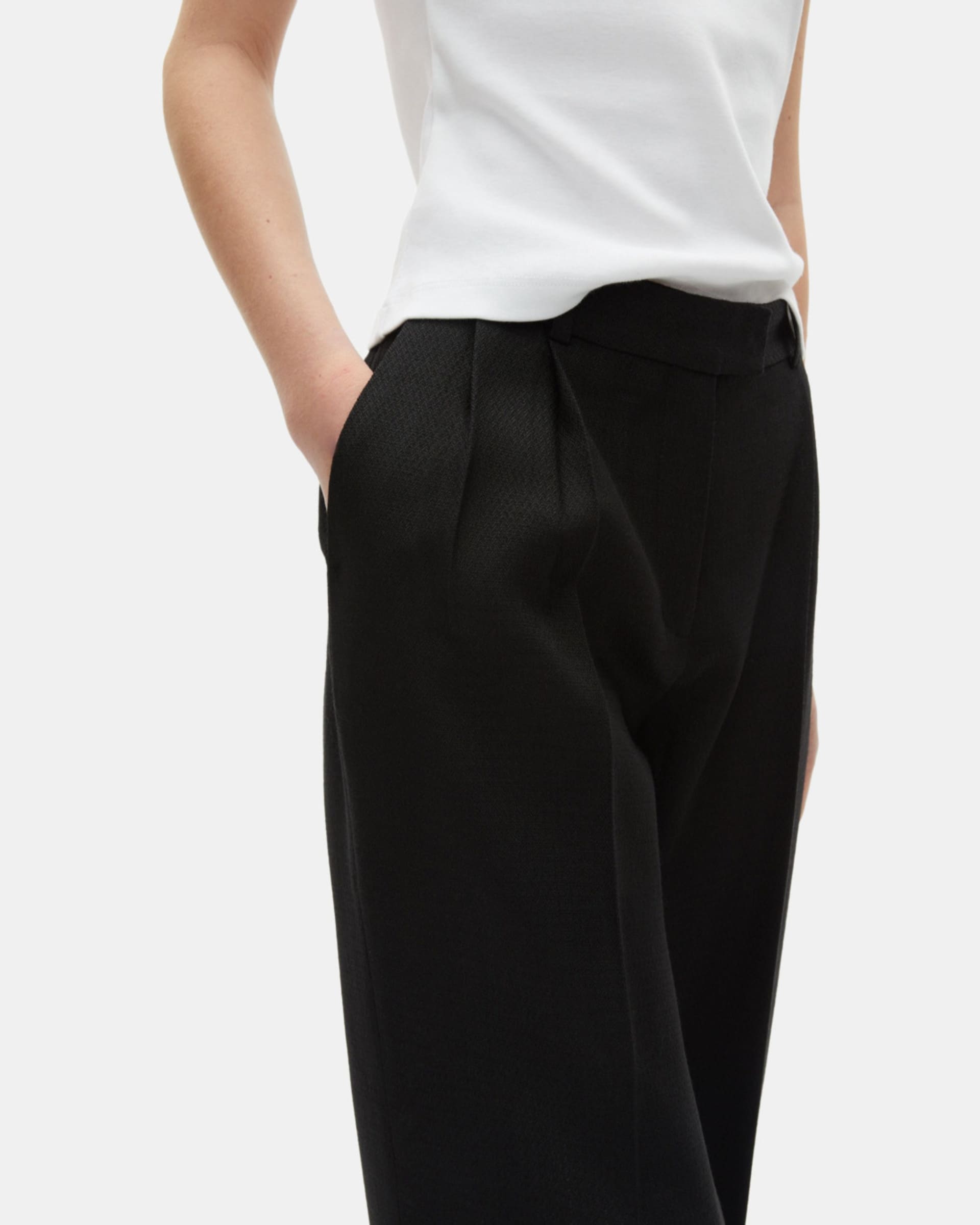 Black wide-leg pants