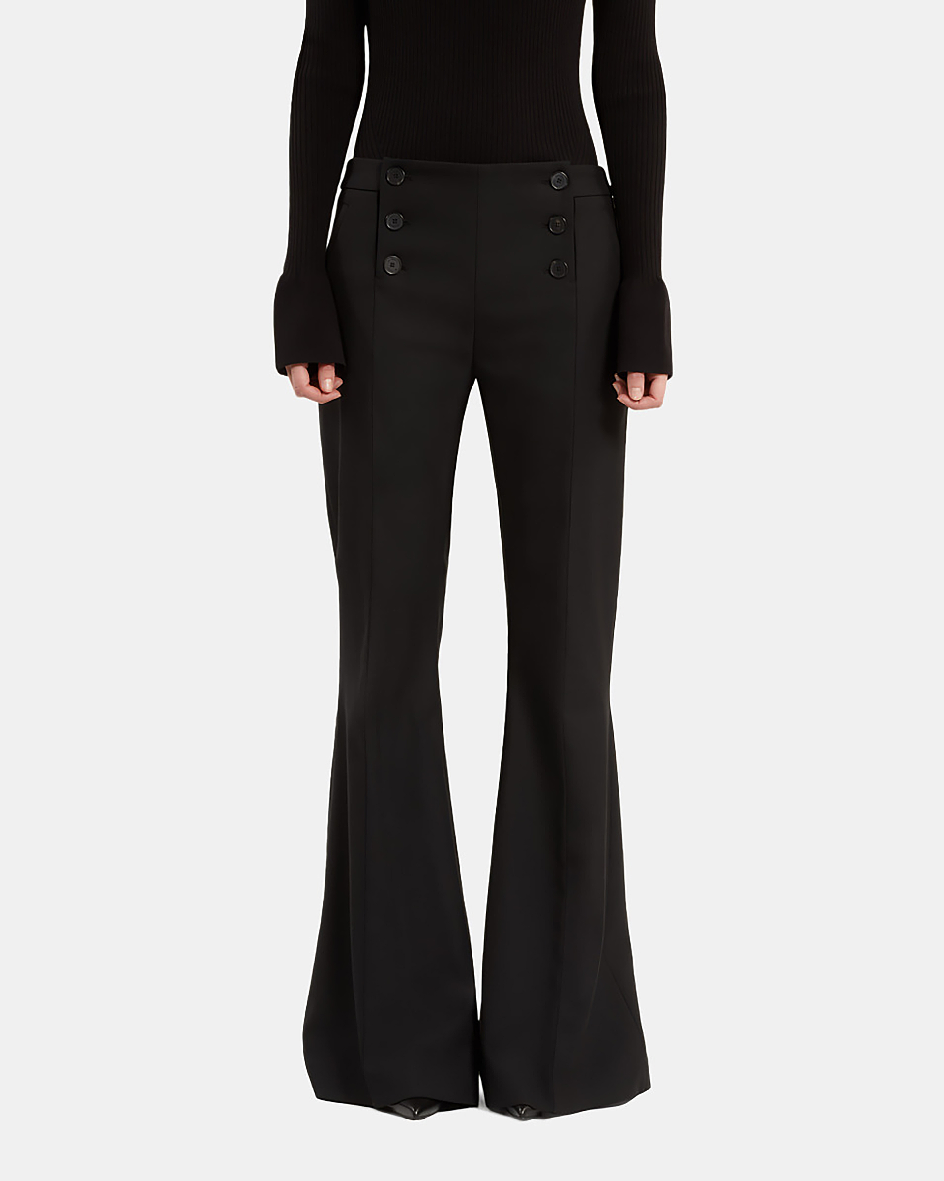 Black flare pants