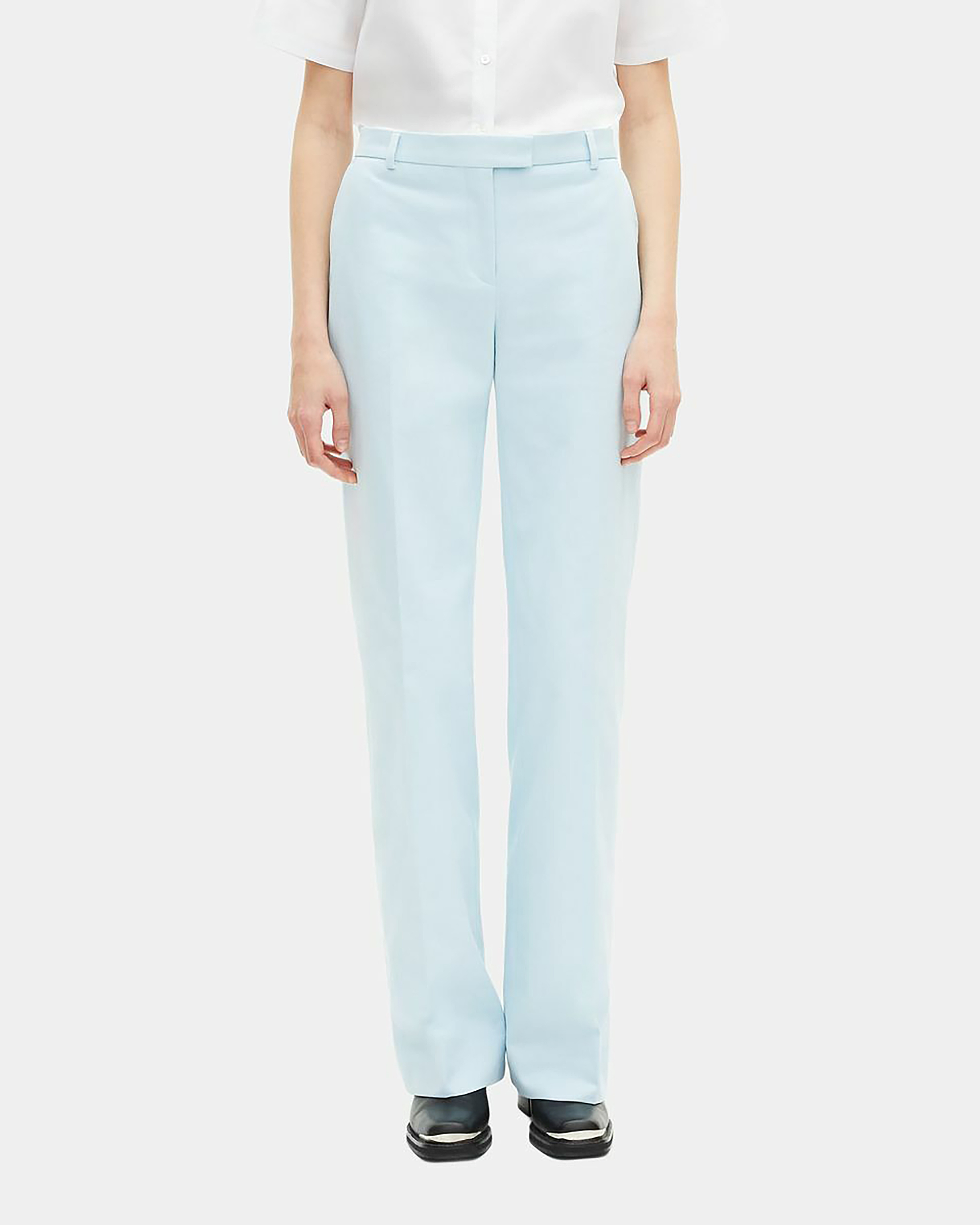 Blue cotton suit pants