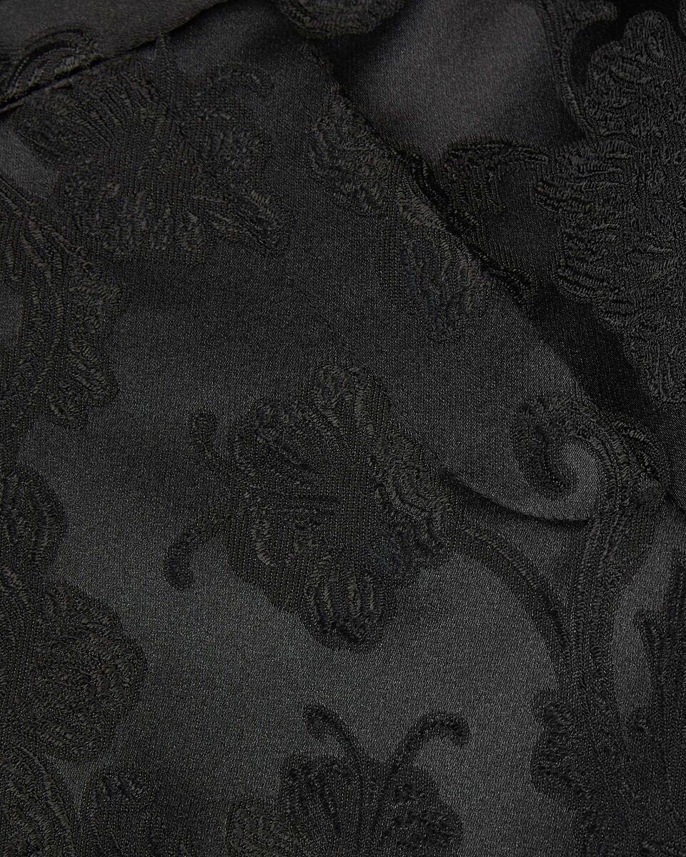 Black floral suit trousers