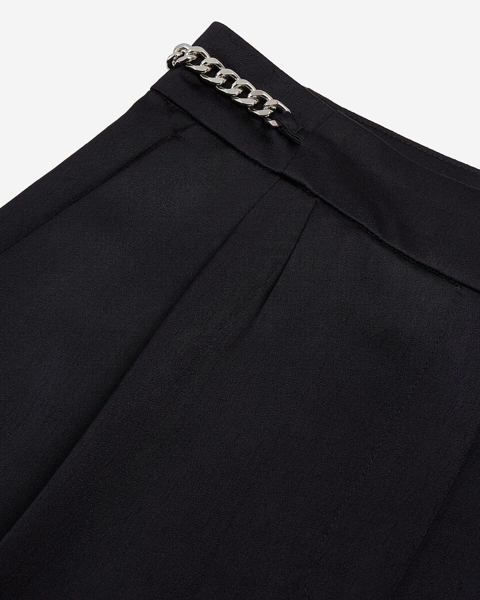 Navy blue trousers with chains