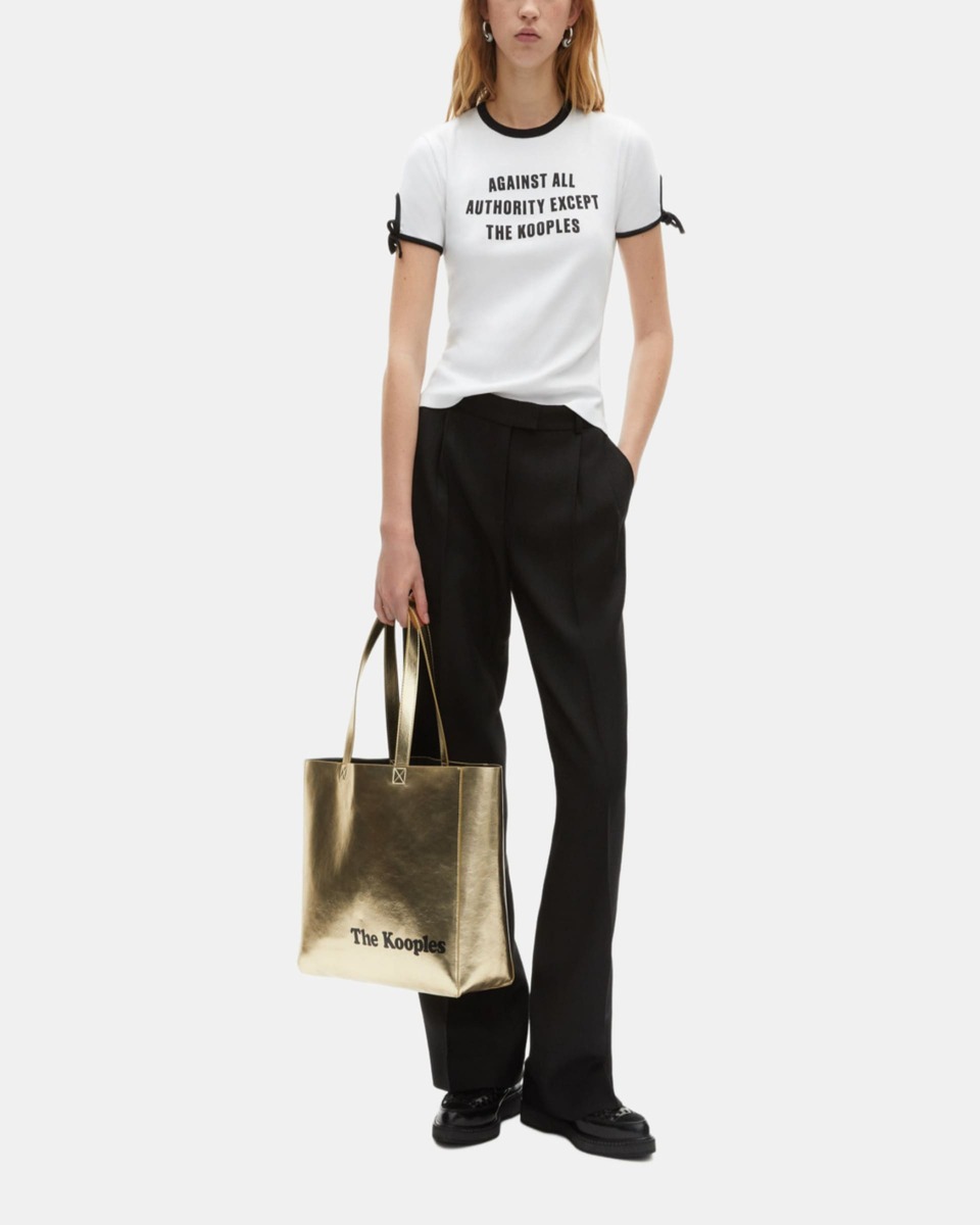 Black wide-leg pants