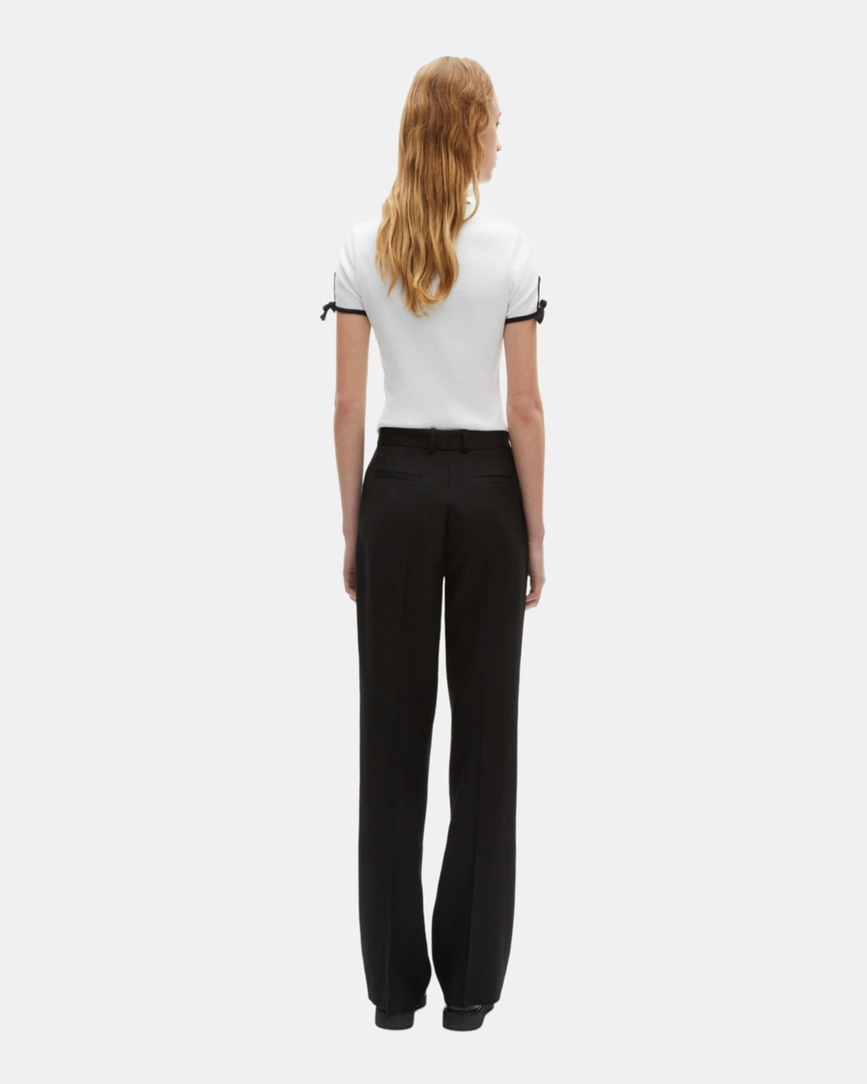 Black wide-leg pants