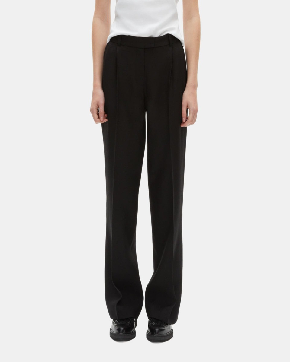 Black wide-leg pants