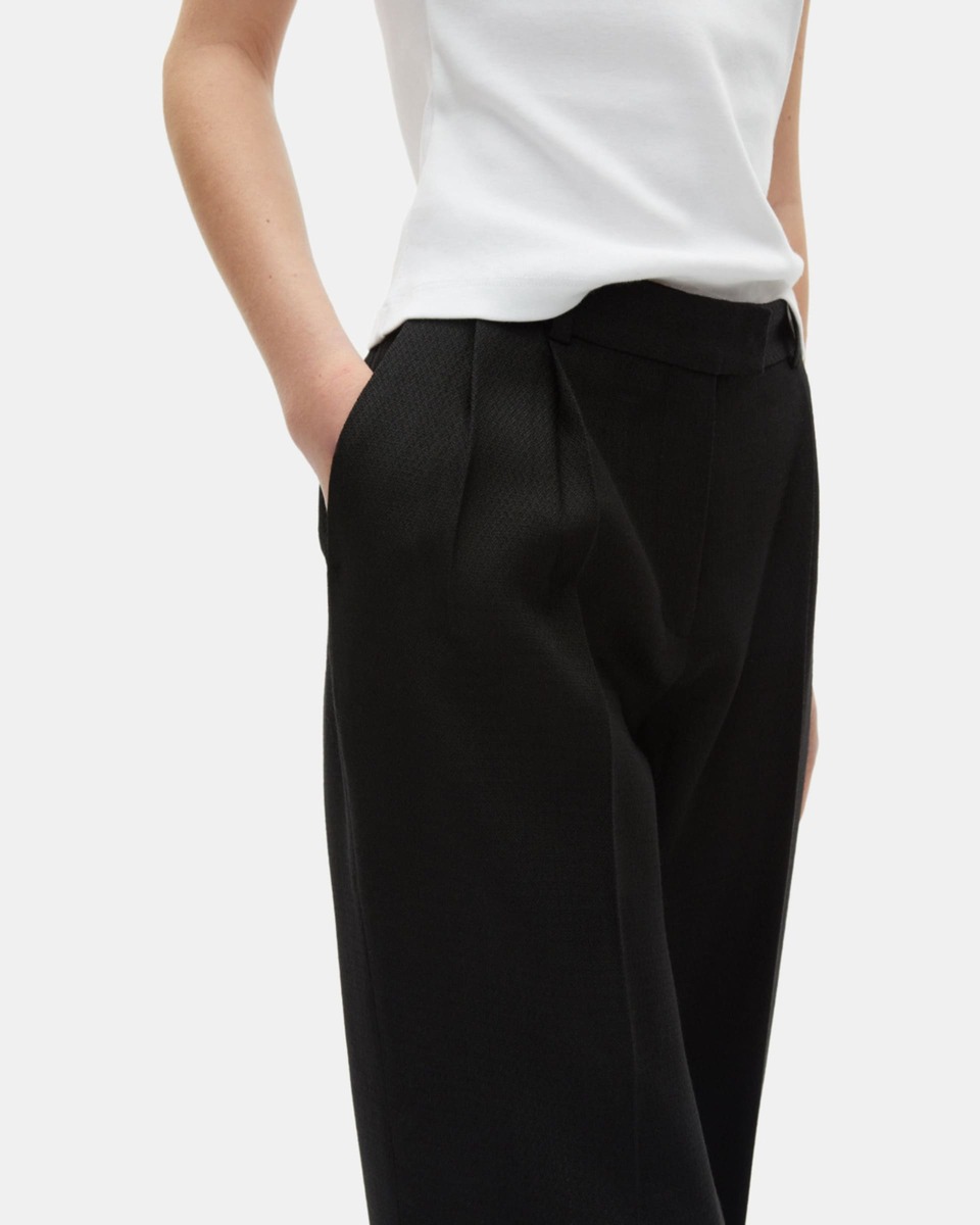 Black wide-leg pants