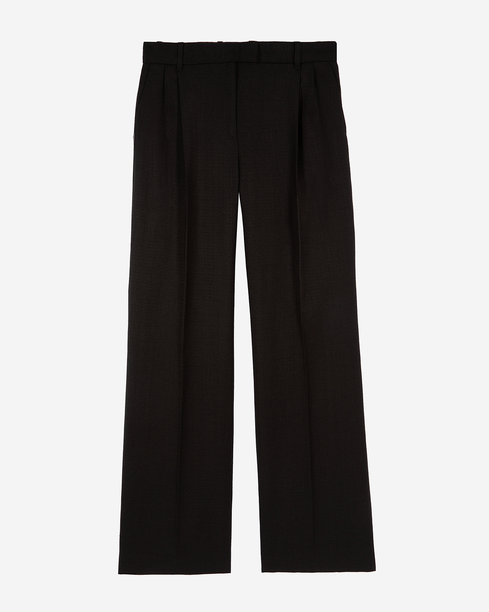 Black wide-leg pants