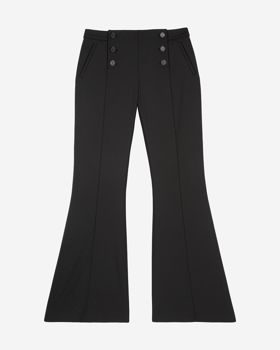 Black flare pants