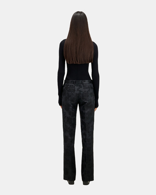 Black floral suit trousers