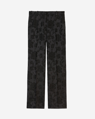 Black floral suit trousers