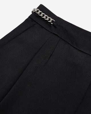 Navy blue trousers with chains