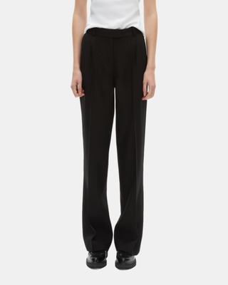 Black wide-leg pants