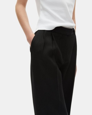 Black wide-leg pants