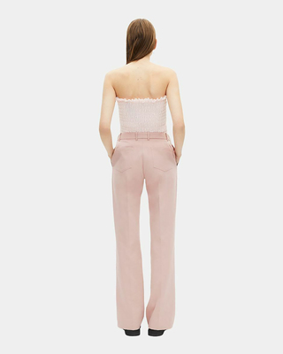 Light pink wide-leg pants