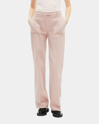Light pink wide-leg pants