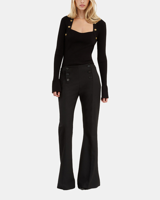 Black flare pants