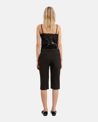 Black capri shorts