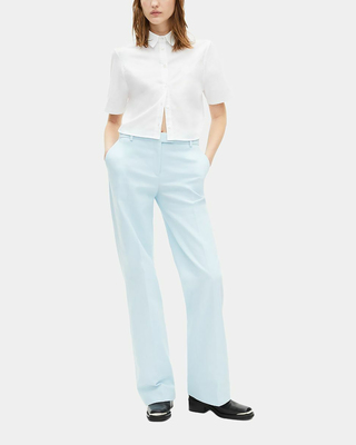 Blue cotton suit pants