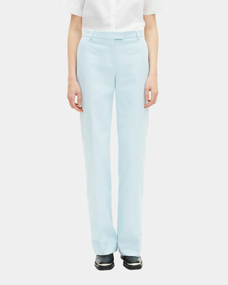 Blue cotton suit pants