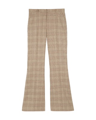 Prince of Wales wool flare pants