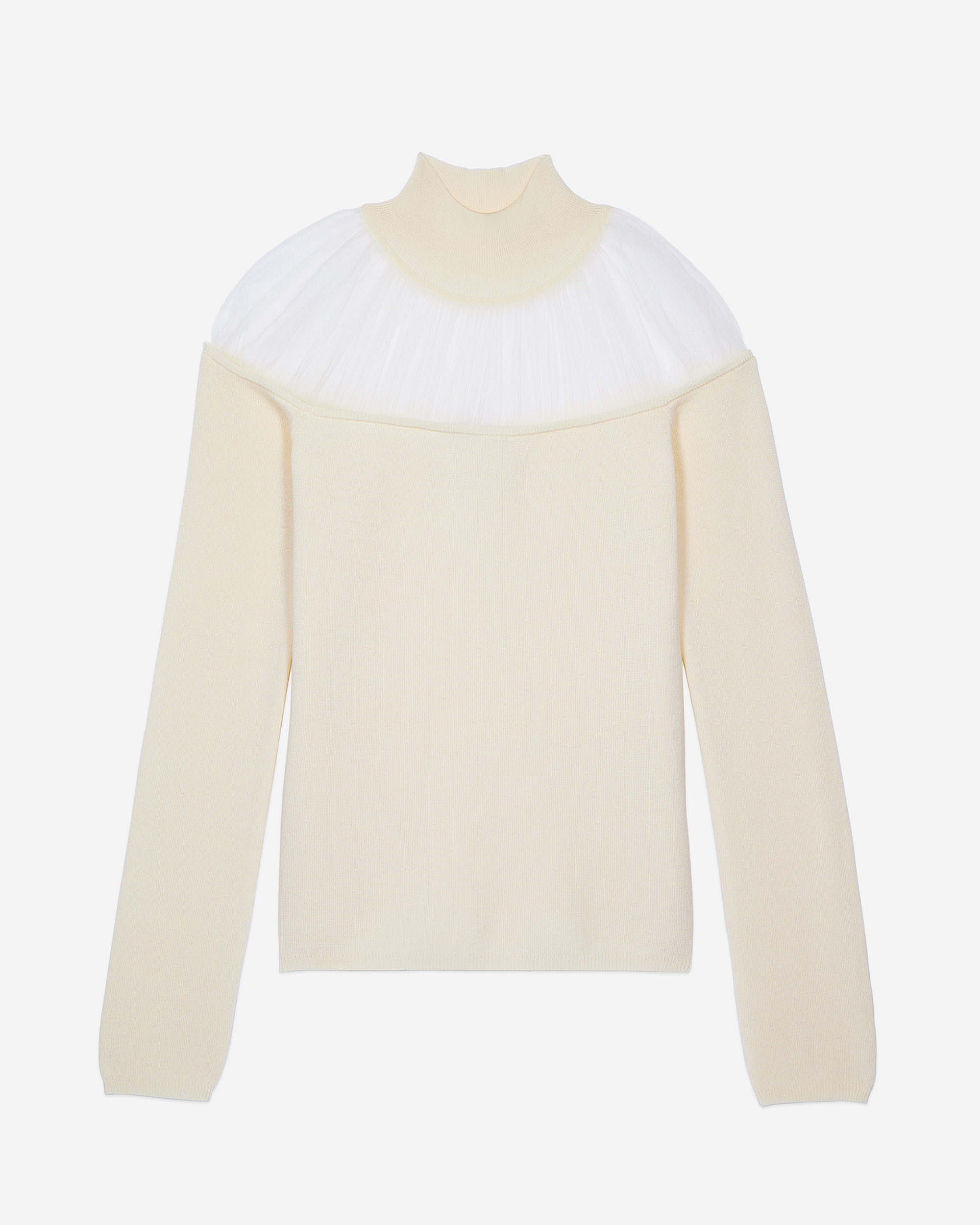Gathered sweater ecru