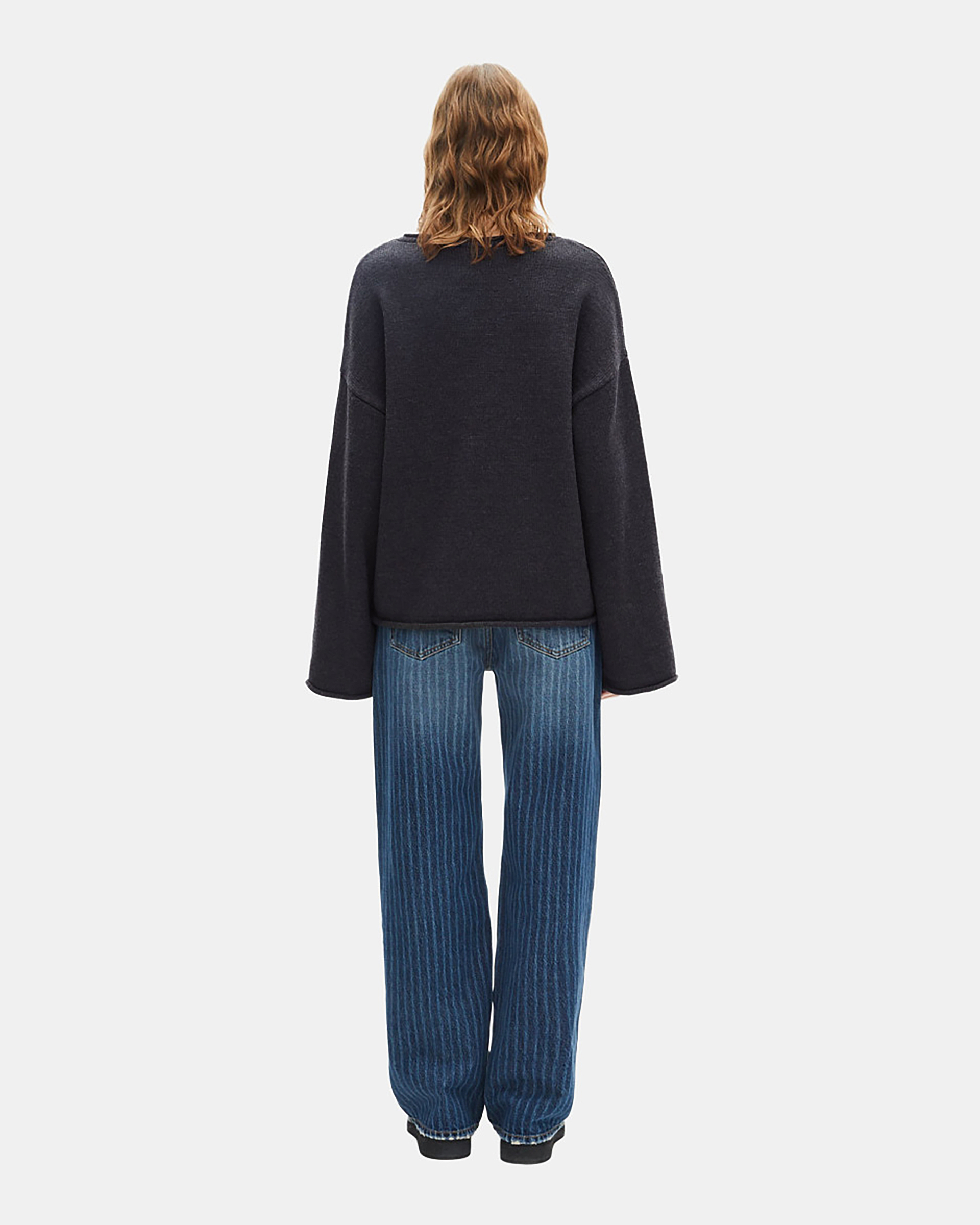 Grey merino wool sweater