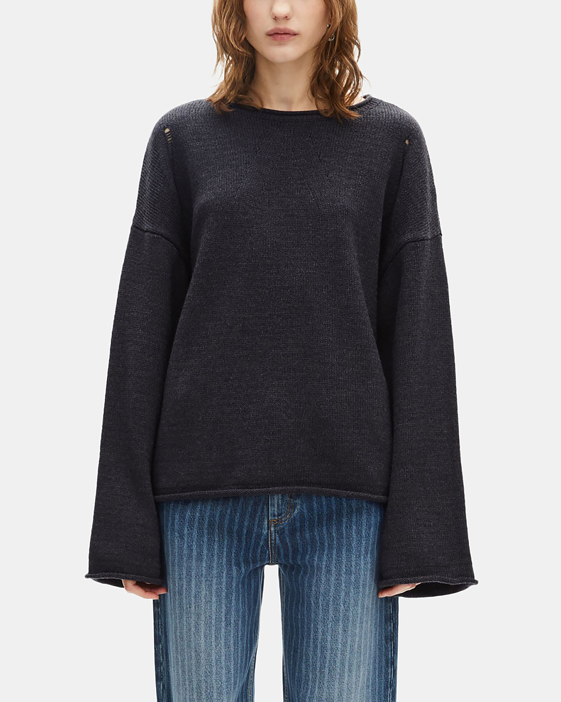 Grey merino wool sweater