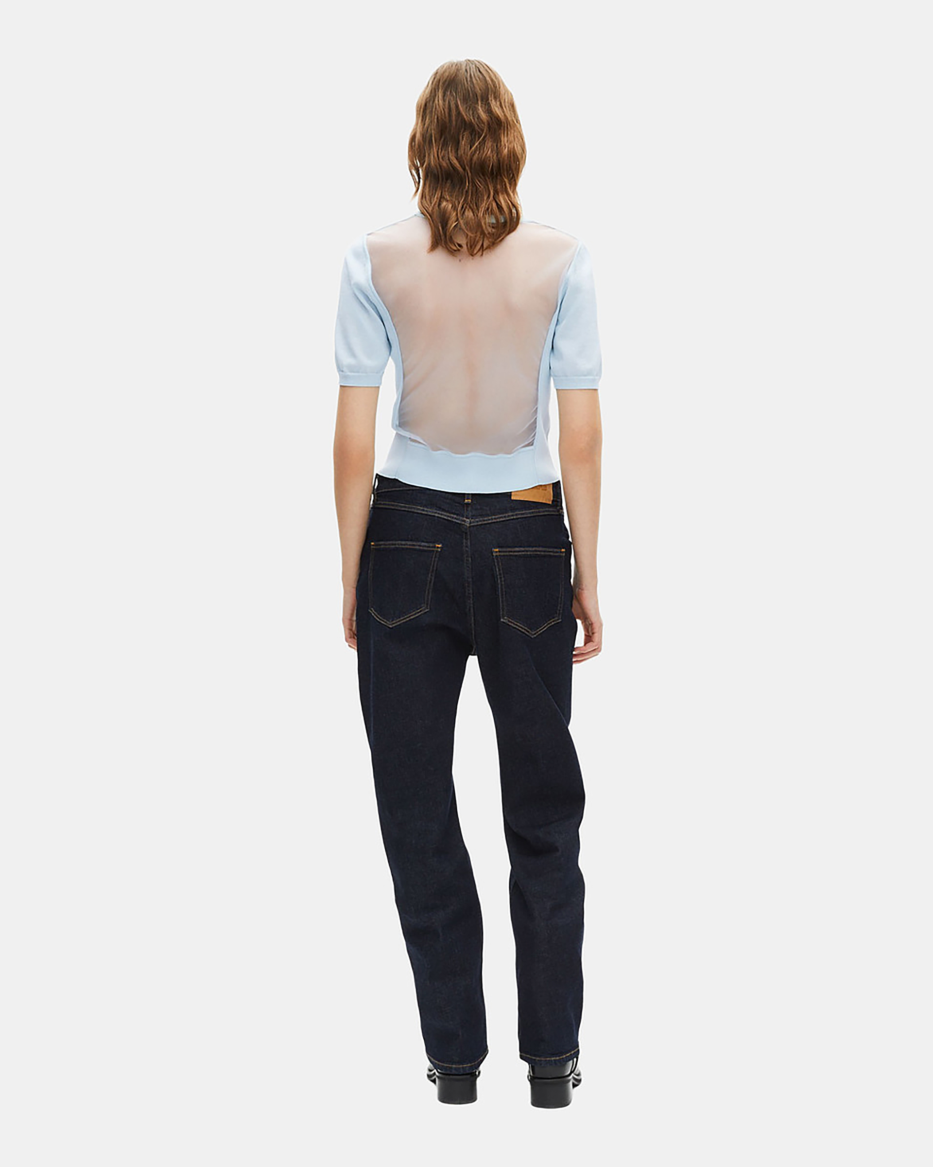 Light blue short-sleeved sweater