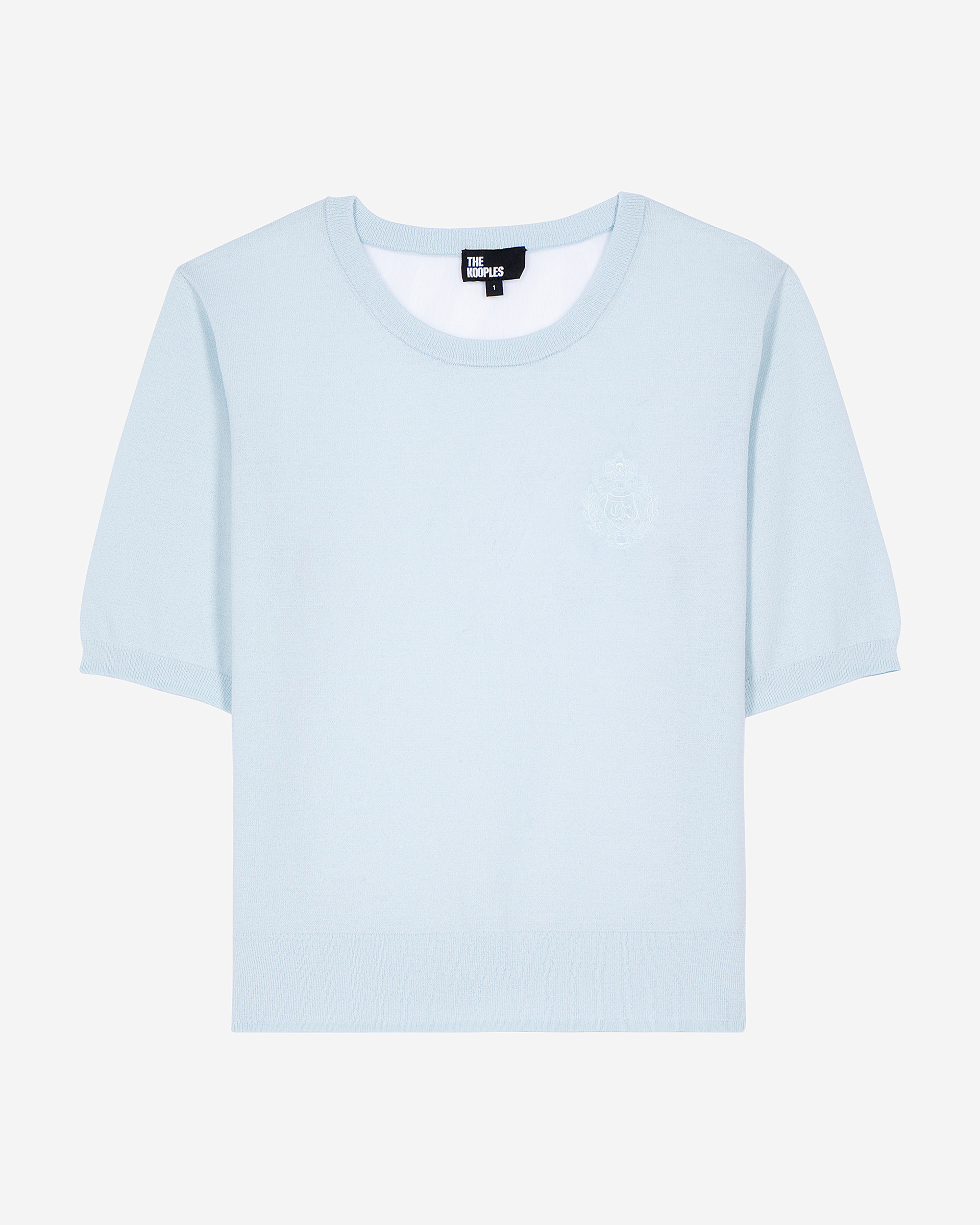 Light blue short-sleeved sweater