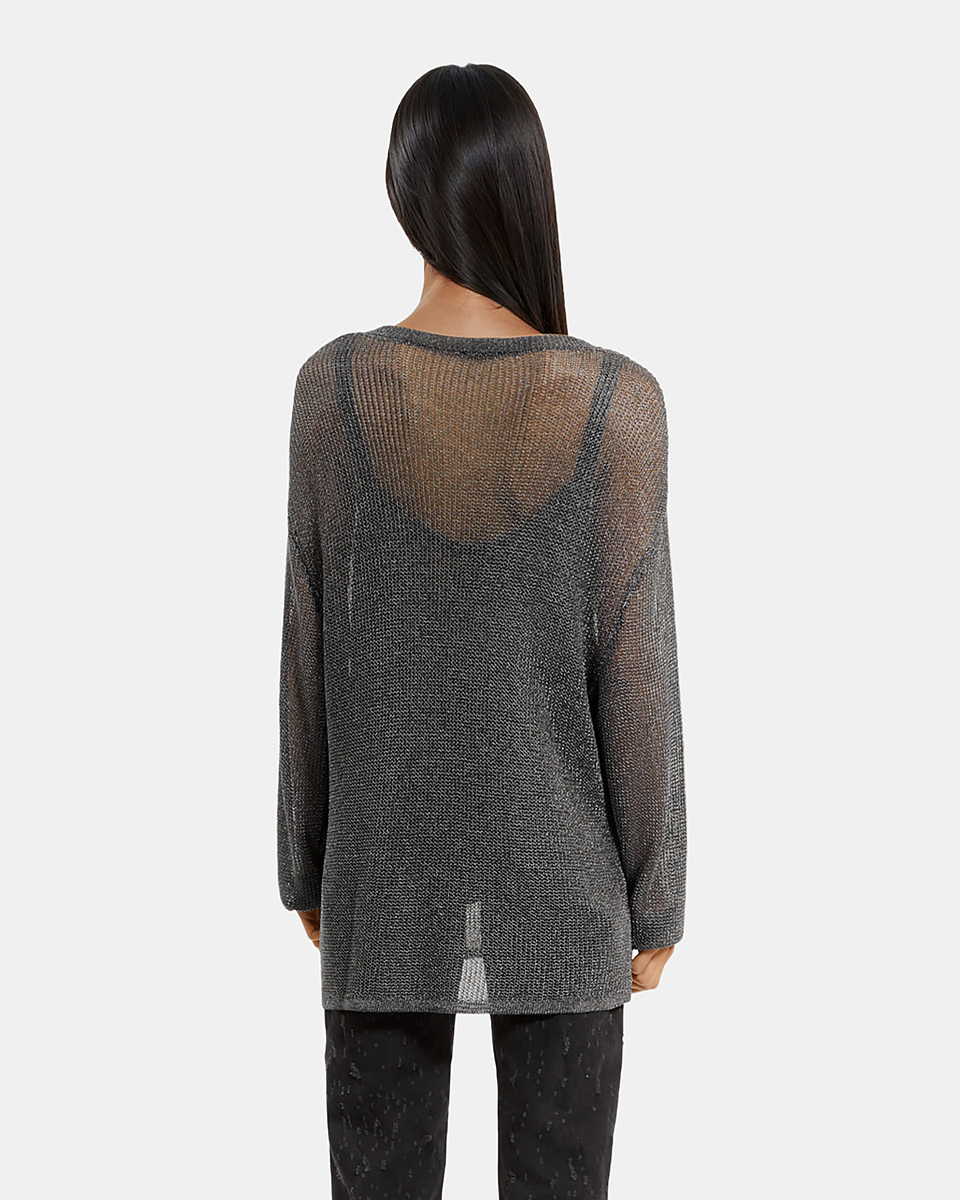 Gray chainmail effect sweater