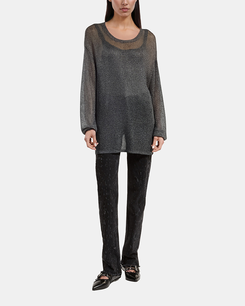 Gray chainmail effect sweater