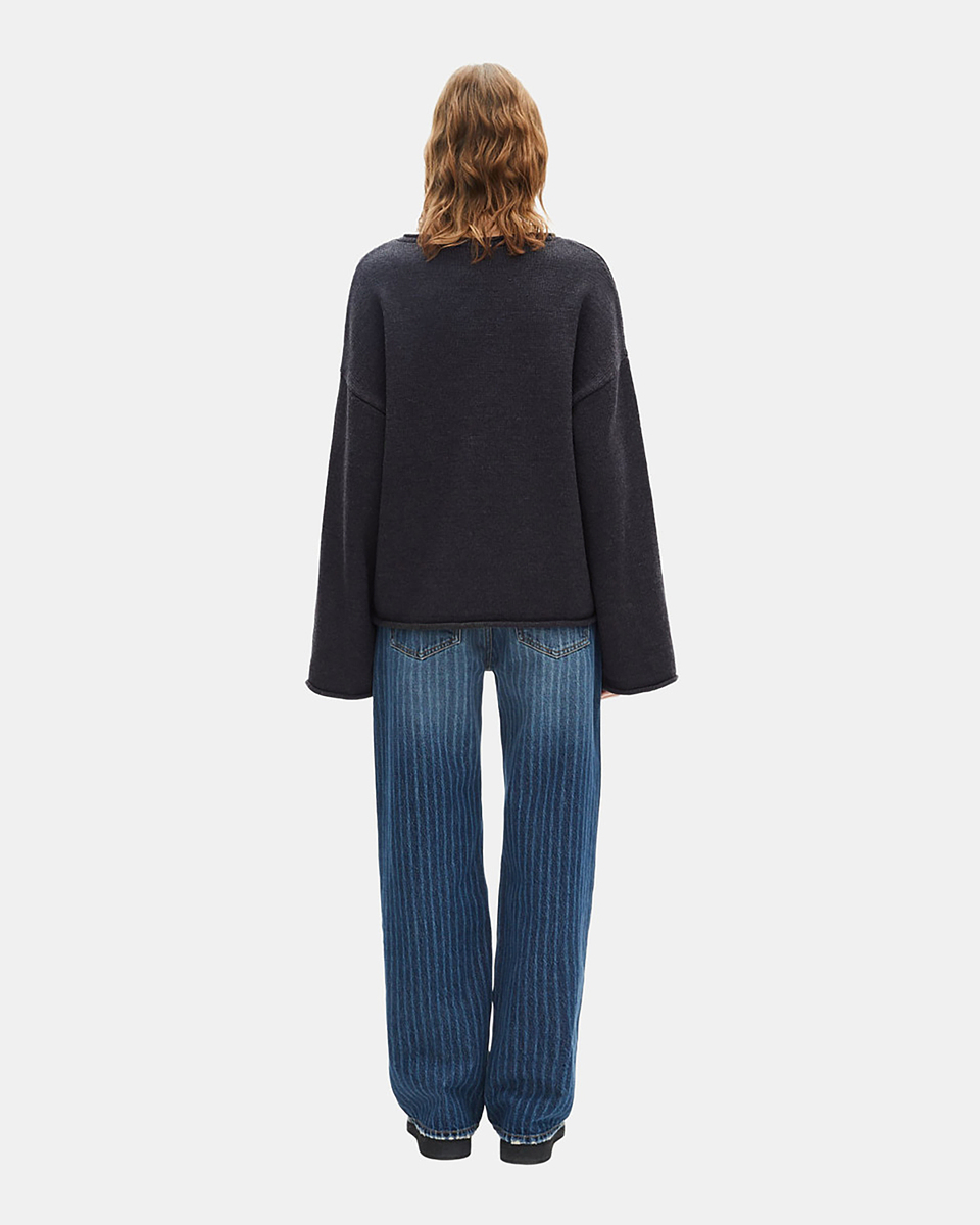 Grey merino wool sweater