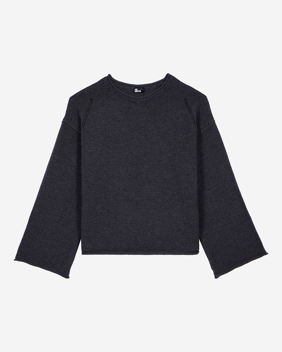 Grey merino wool sweater