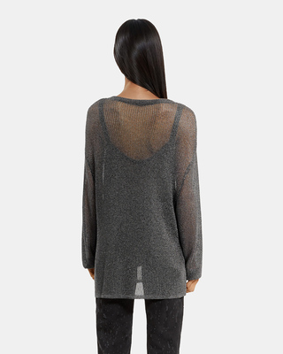Gray chainmail effect sweater