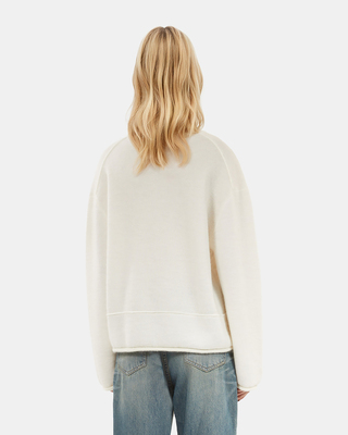 Ecru wool and mohair sweater