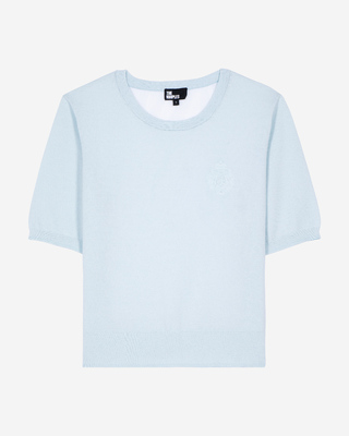 Light blue short-sleeved sweater