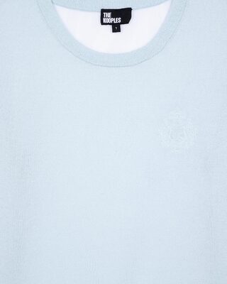 Light blue short-sleeved sweater