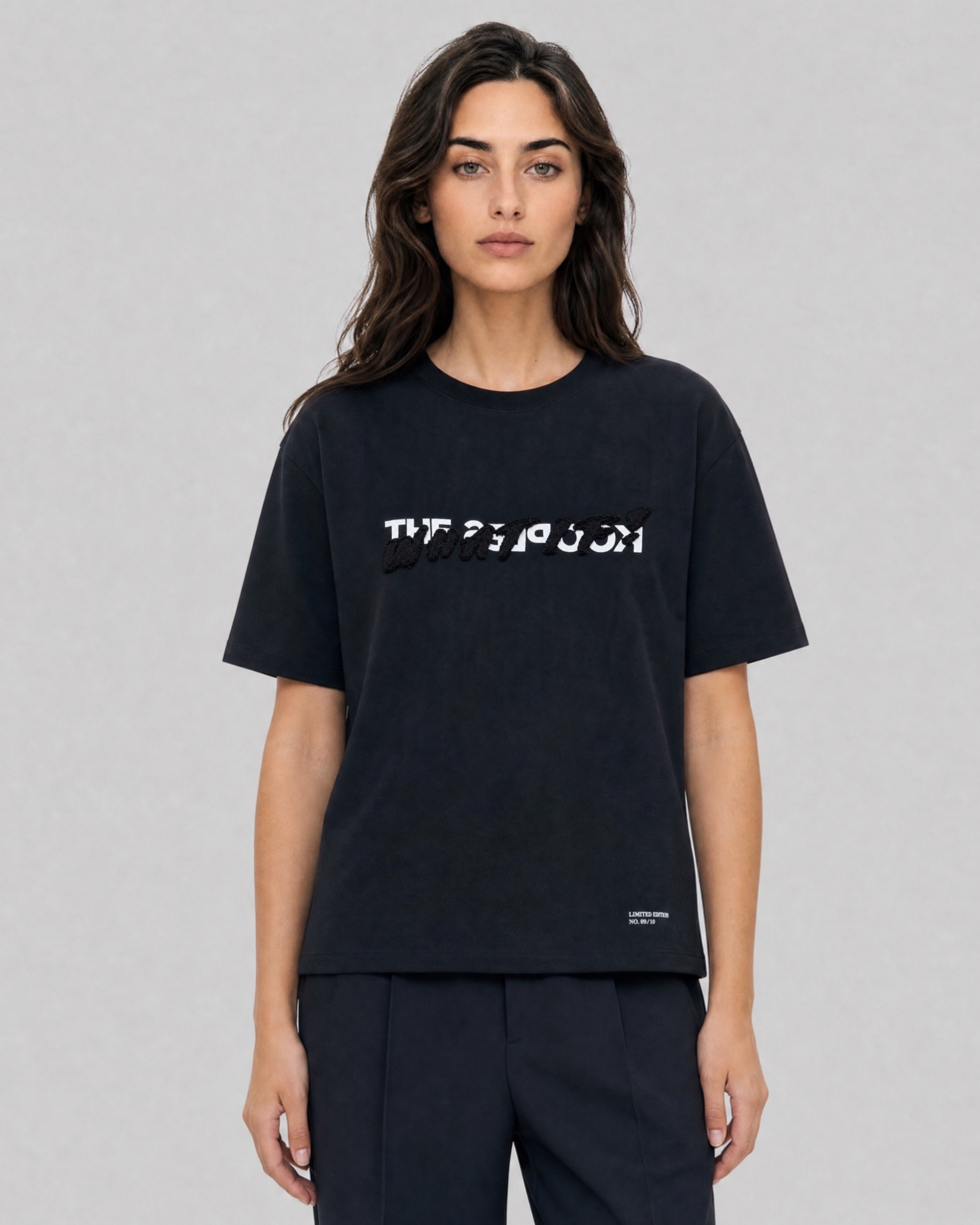 unisex black 'What If' T-shirt