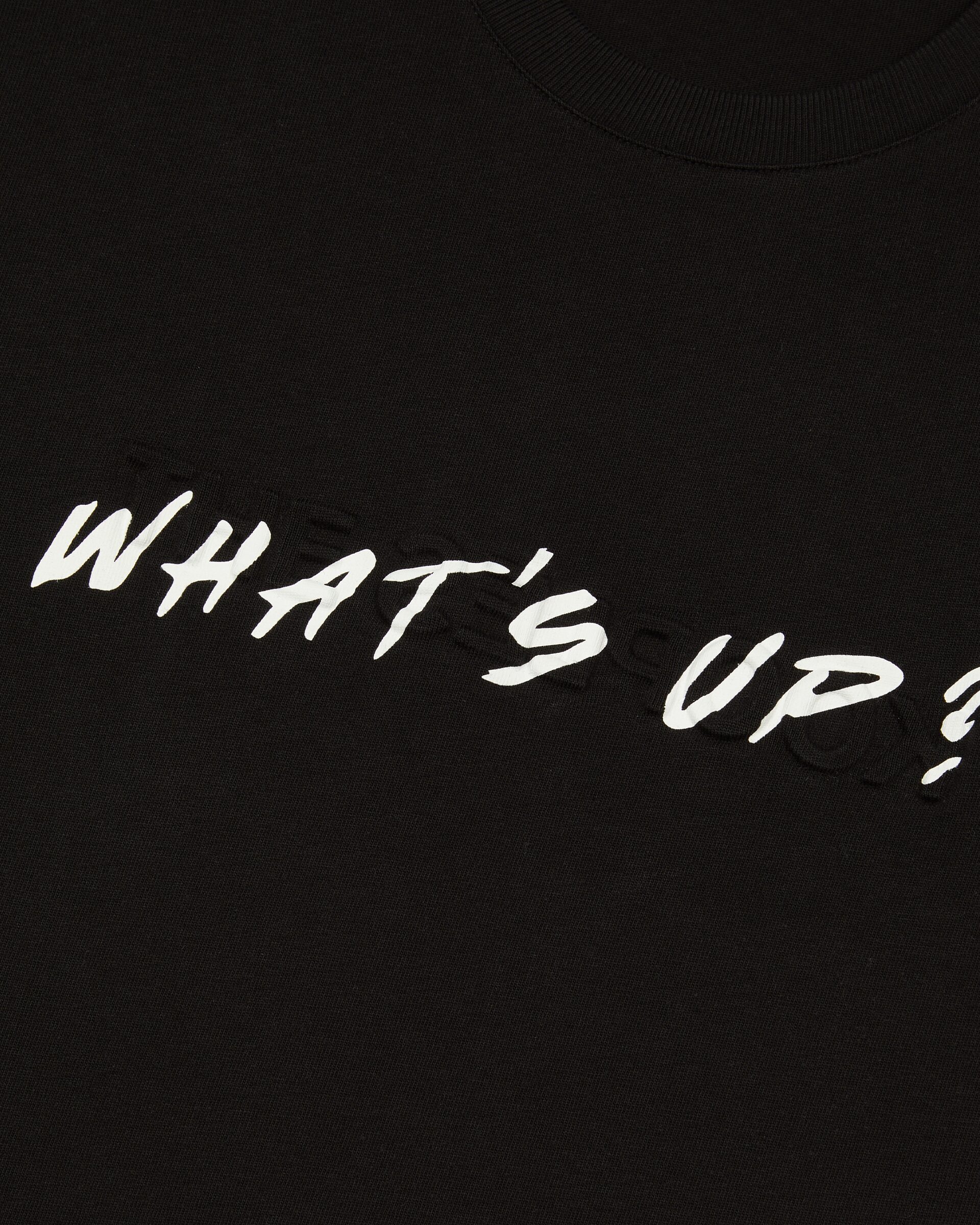Unisex black 'What's Up' t-shirt