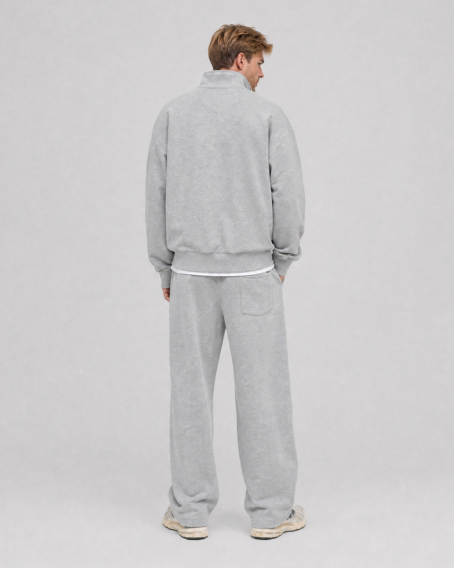 Straight-leg gray joggers