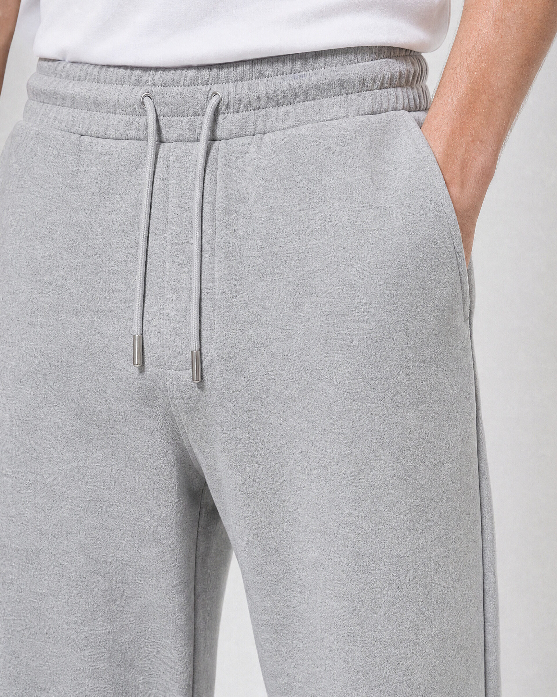 Straight-leg gray joggers