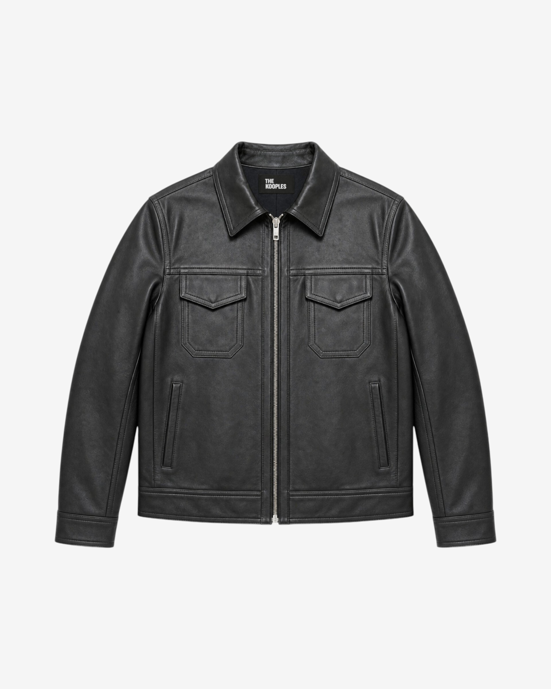 Black leather jacket